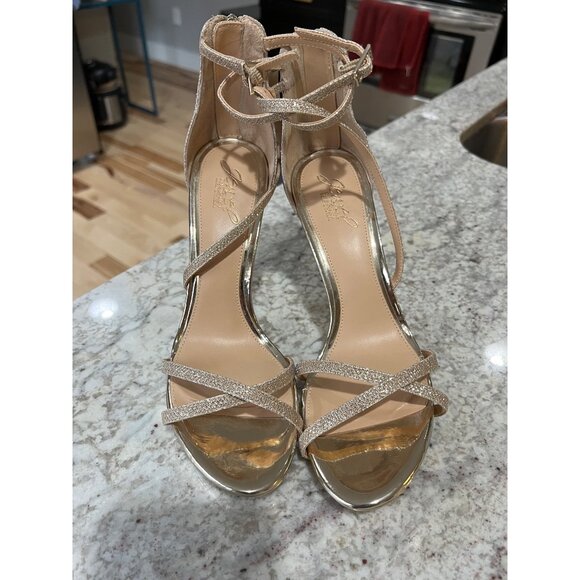 Jewel Badgley Mischka Galen Platform Glitter Evening Shoe - Size 8.5‎ - Picture 2 of 8